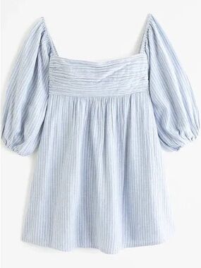 Abercrombie & Fitch Light Blue Striped Mini Dress